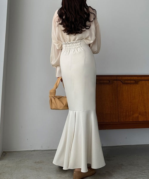 Louere Lightweight High-Waist Flared Mermaid Skirt | Slimming Silhouette & Elegant Summer Essential