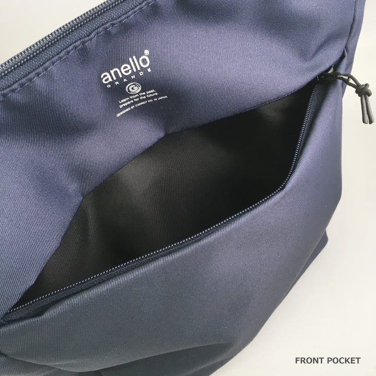 anello GRANDE Lightweight Water-Repellent Shoulder Bag | B5 Slim Crossbody with Key Ring &; Bottle Holder