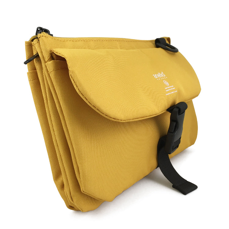 anello GRANDE Lightweight Water-Repellent Wallet Shoulder Bag | 10-Pocket Organizer with Detachable Strap