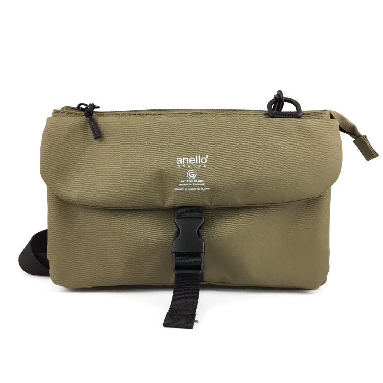anello GRANDE Lightweight Water-Repellent Wallet Shoulder Bag | 10-Pocket Organizer with Detachable Strap