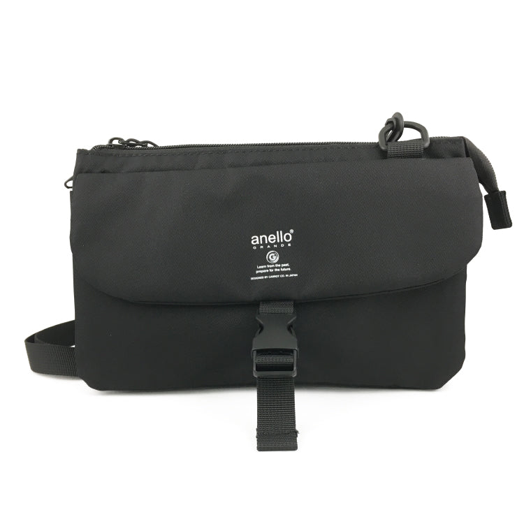 anello GRANDE Lightweight Water-Repellent Wallet Shoulder Bag | 10-Pocket Organizer with Detachable Strap