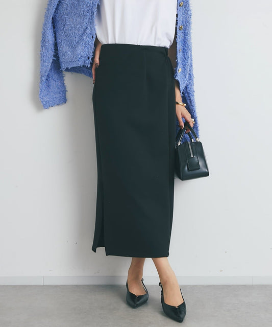 un dix cors Slit Double-Knit Narrow Skirt All-Season Bestseller with Flattering Fit