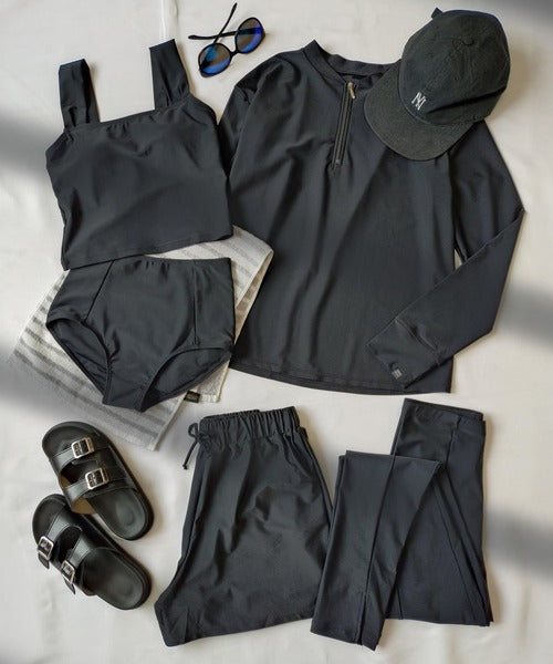 OSYAREVO Women’s 5-Piece Rash Guard Swimwear Set UV Protection 99.9% UPF50+ Tankini, Leggings & Shorts