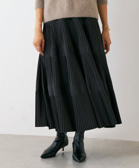BEARDSLEY Pleated Tiered Skirt Elegant Flow & Everyday Versatility