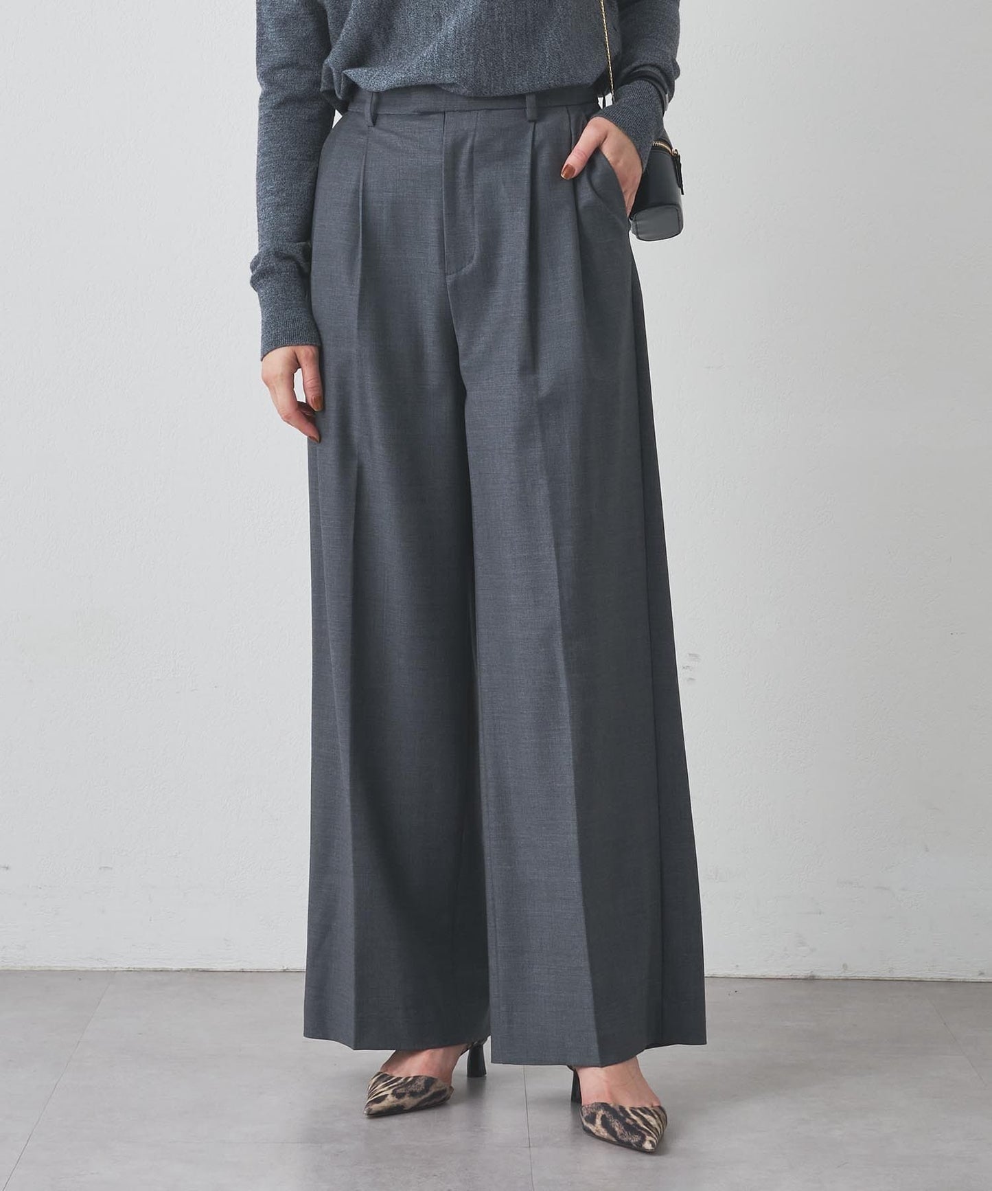 Drawing Numbers Center Press Wide Pants | Bestseller Tailored Silhouette