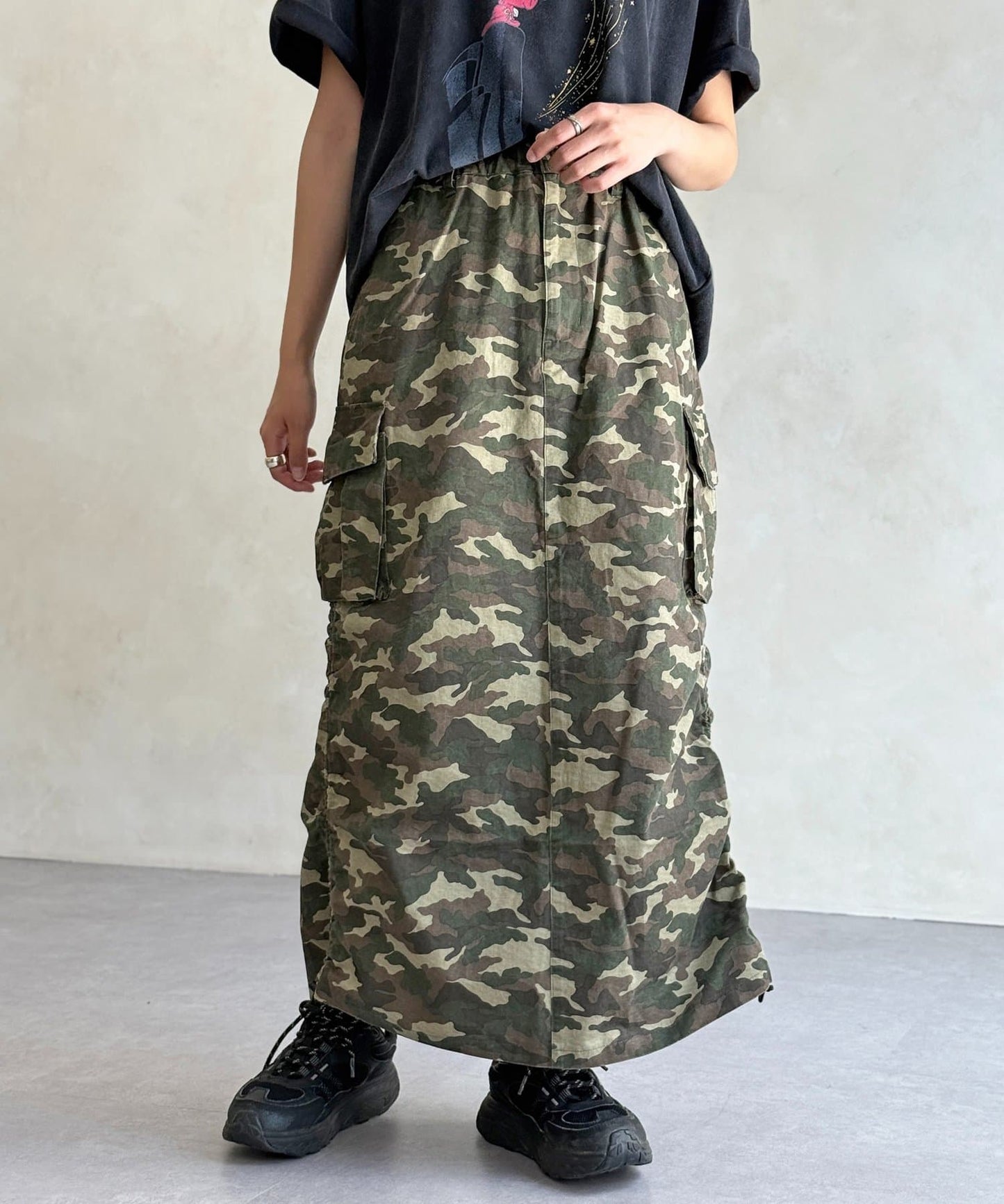 CPCM Twill Cargo Skirt Adjustable Waist, Petite & Tall Friendly