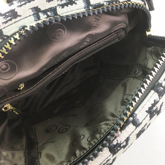 Eye Theme Stylish Jacquard 3 Way Bag with Multiple Pockets Versatile