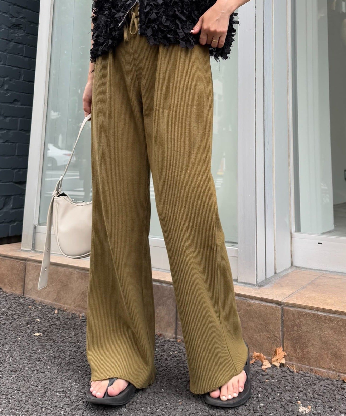 CIAOPANIC TYPY Ribbed Slim Pants | Flattering Minus 3kg Look | Unisex S–L