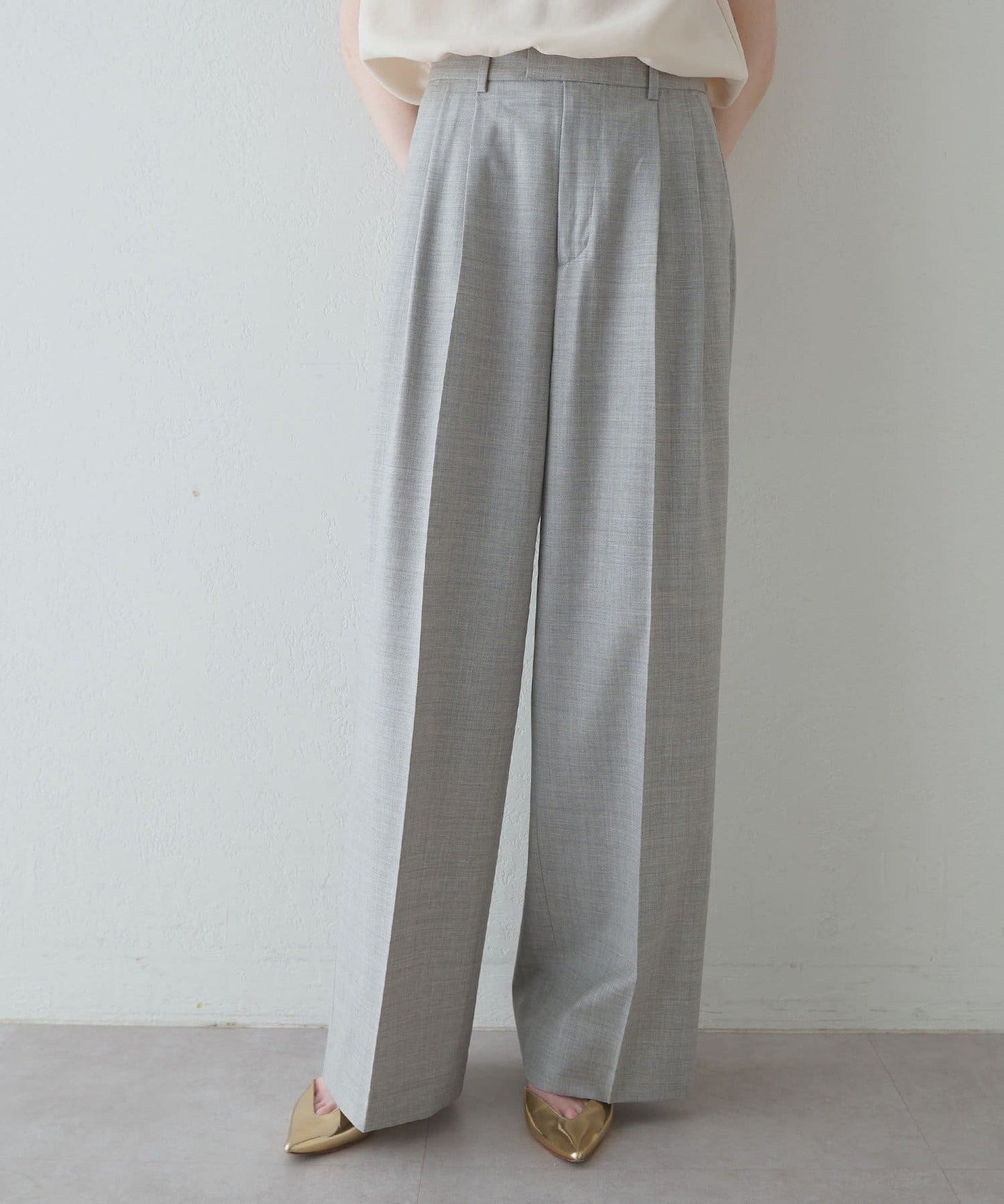 Drawing Numbers Center Press Wide Pants | Bestseller Tailored Silhouette