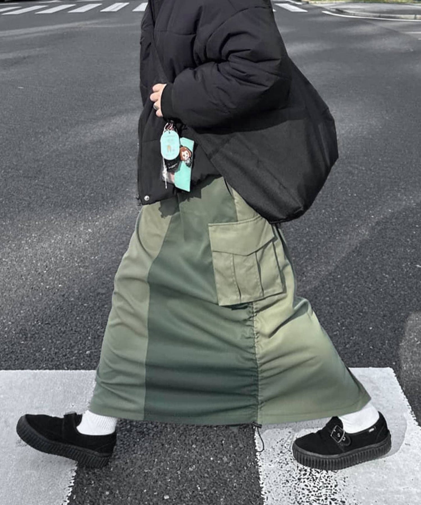 CPCM Twill Cargo Skirt Adjustable Waist, Petite & Tall Friendly