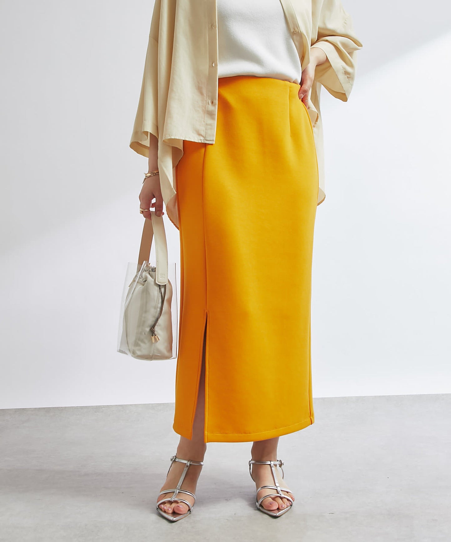 un dix cors Slit Double-Knit Narrow Skirt All-Season Bestseller with Flattering Fit