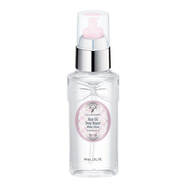 JILL STUART White Floral Hair Oil Deep Repair | Intensive Damage Care & Shine Enhancer with UV Protection