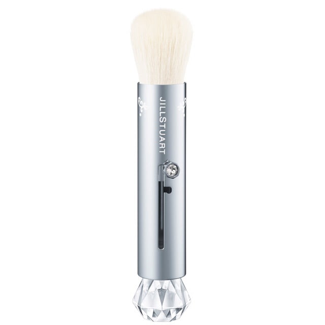 JILL STUART Cheek Color Brush | Adjustable 2-Way Crystal Design Makeup Essential