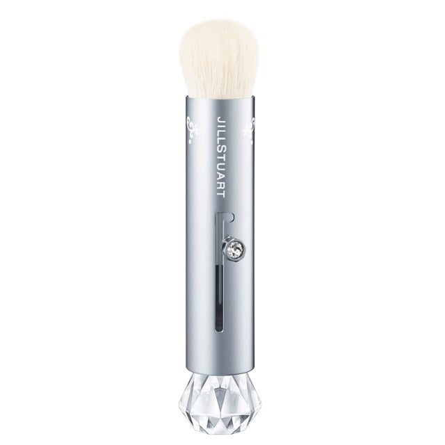 JILL STUART Cheek Color Brush | Adjustable 2-Way Crystal Design Makeup Essential