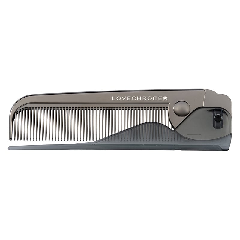 LOVE CHROME PG Bangs Comb Premium Black – Foldable Styling Comb for Perfect Fringe