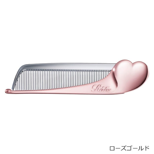 ReFa Heart Comb Aira – Foldable Styling Comb for Flyaways & Bangs (3 Luxe Colors)