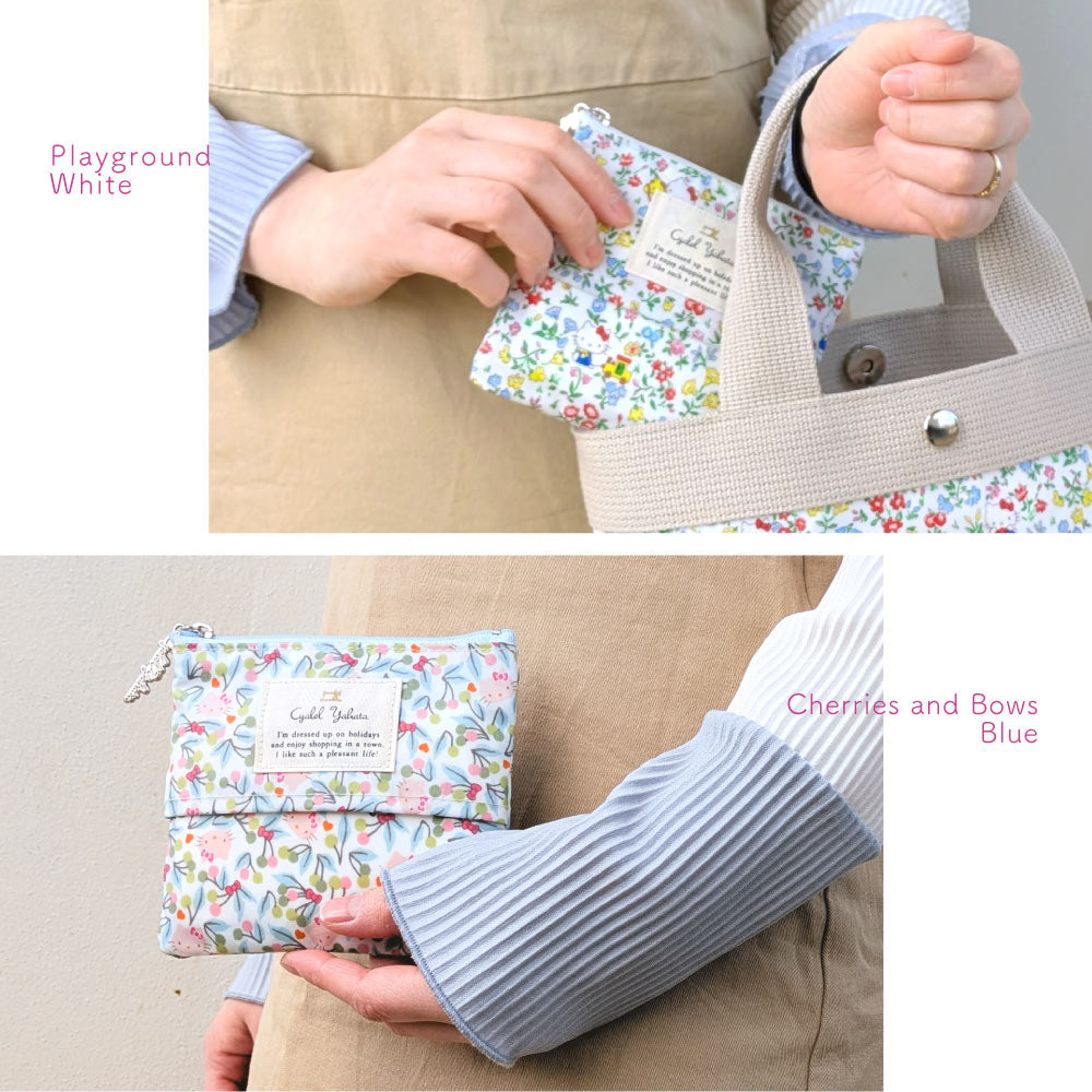 Sanrio Characters Tissue Pouch | Liberty Print Collaboration | Hello Kitty & My Melody | Compact Cosmetic & Mini Pouch
