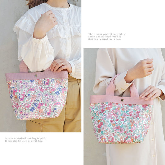 Sanrio Characters × Liberty Print Mini Tote Bag S | Made in Japan | Hello Kitty, My Melody & Little Twin Stars