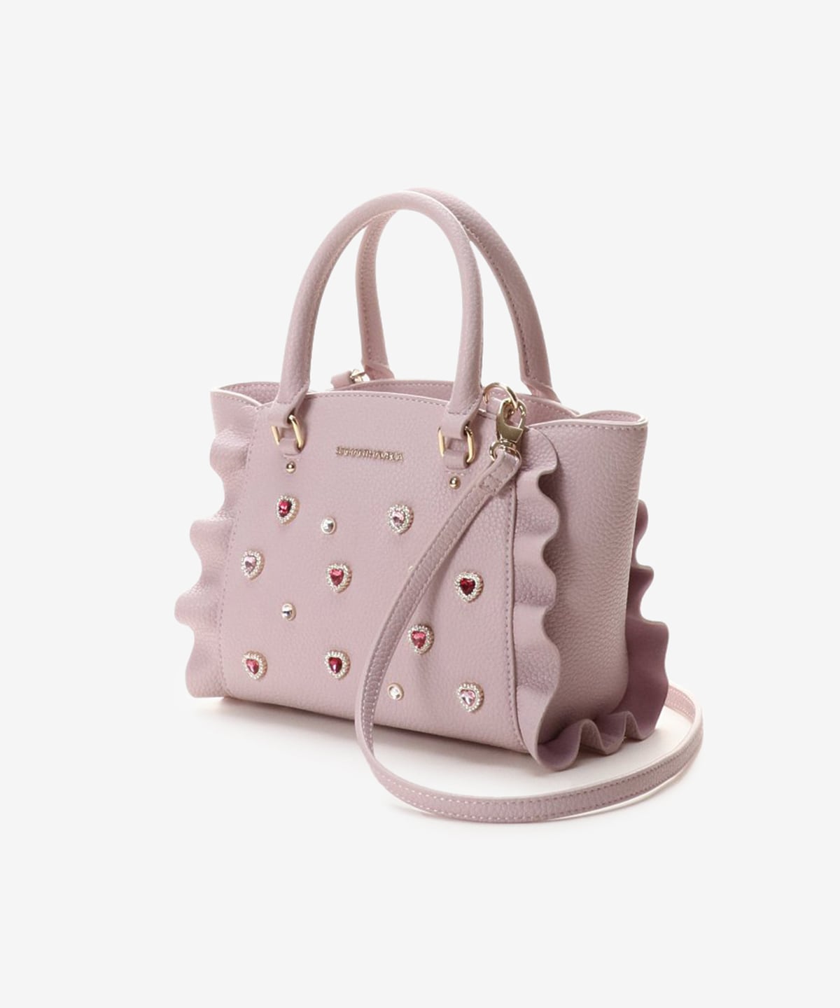 SAMANTHAVEGA Bijou Flutter Mini Bag | 2-Way Crossbody & Handbag with Jewel Heart Details