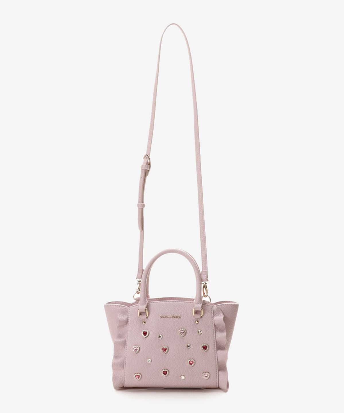 SAMANTHAVEGA Bijou Flutter Mini Bag | 2-Way Crossbody & Handbag with Jewel Heart Details