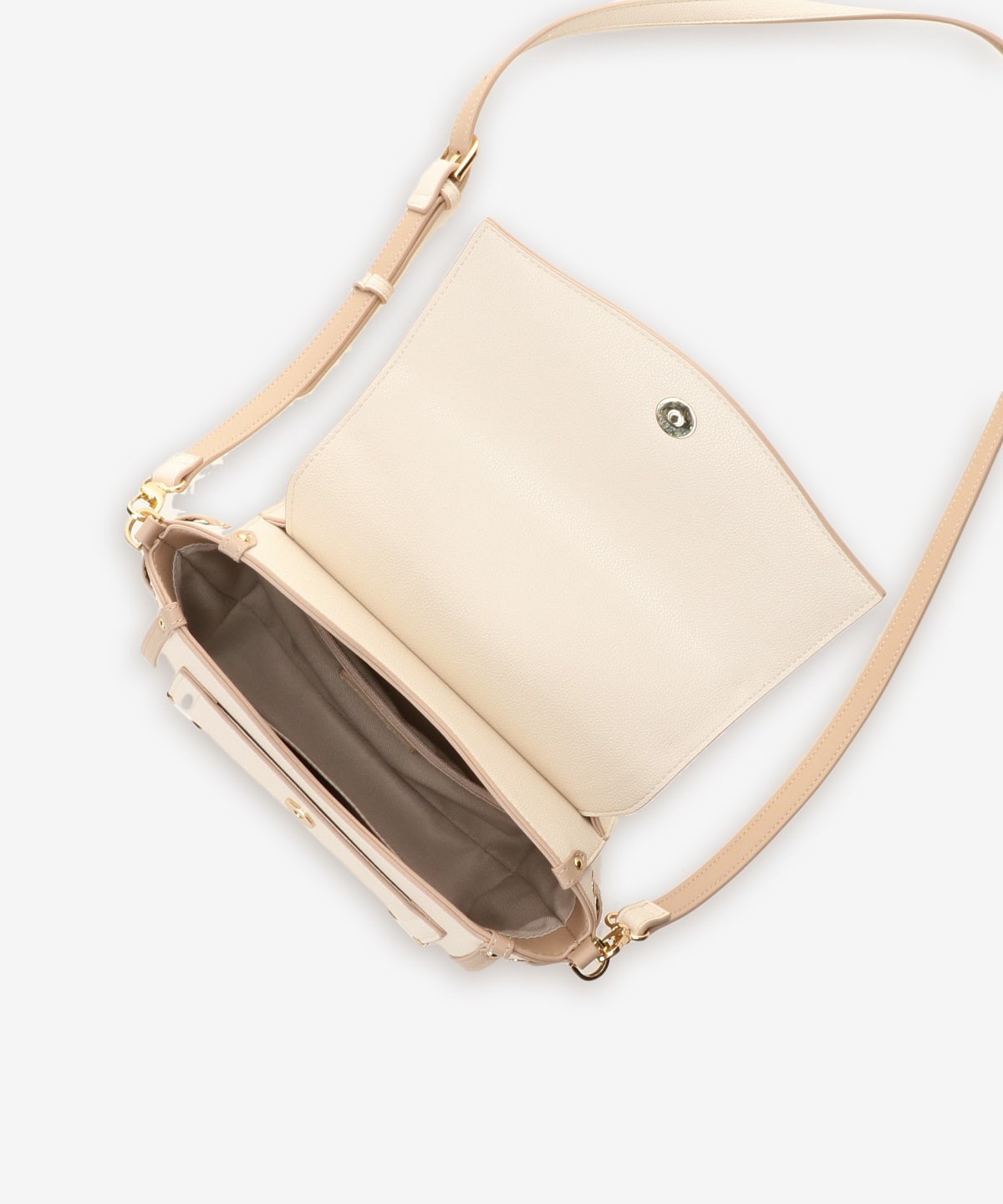 SAMANTHAVEGA Simple Bijou Shoulder Bag | Elegant Bicolor Crossbody with Sparkling Jewel Accent
