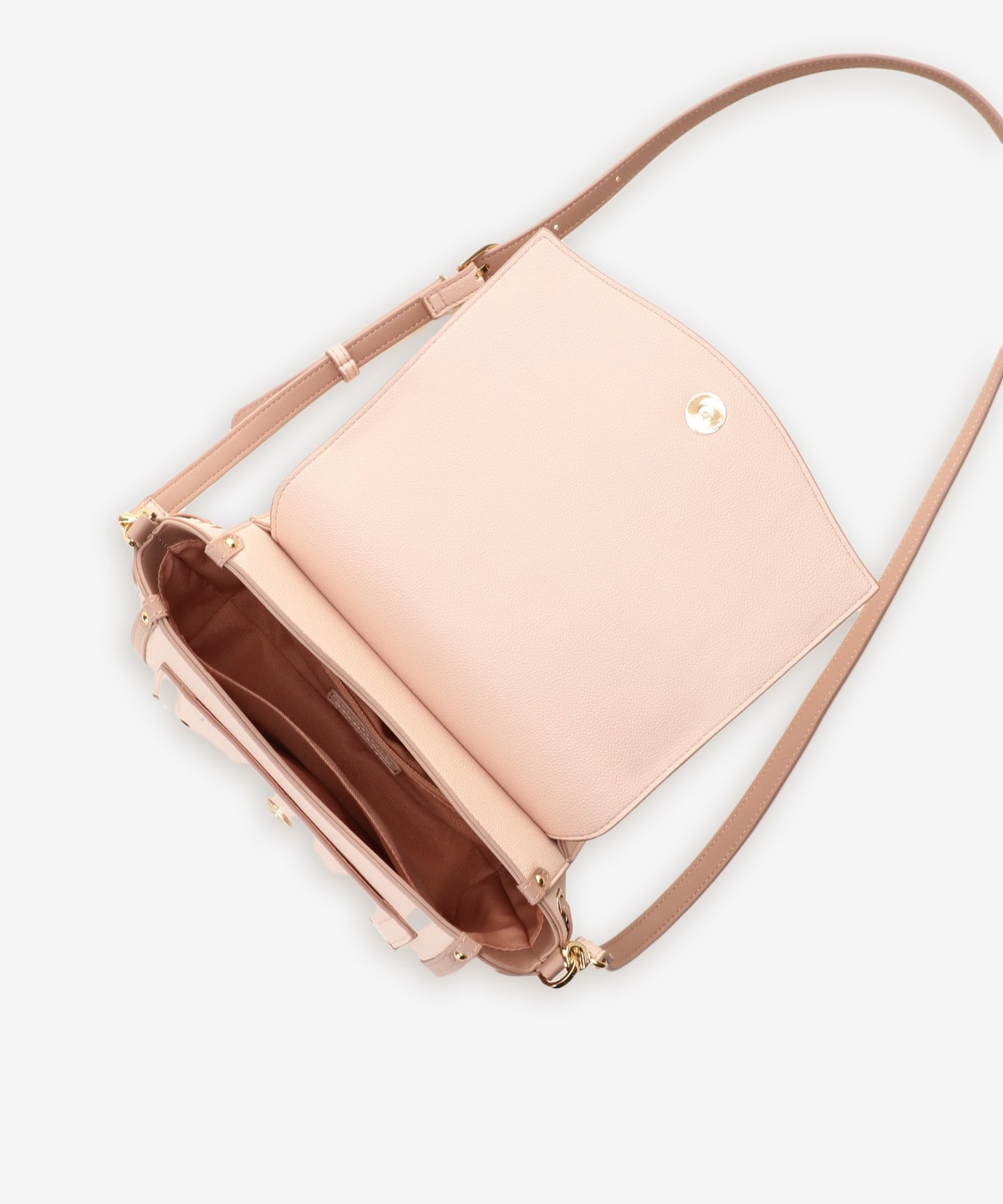 SAMANTHAVEGA Simple Bijou Shoulder Bag | Elegant Bicolor Crossbody with Sparkling Jewel Accent