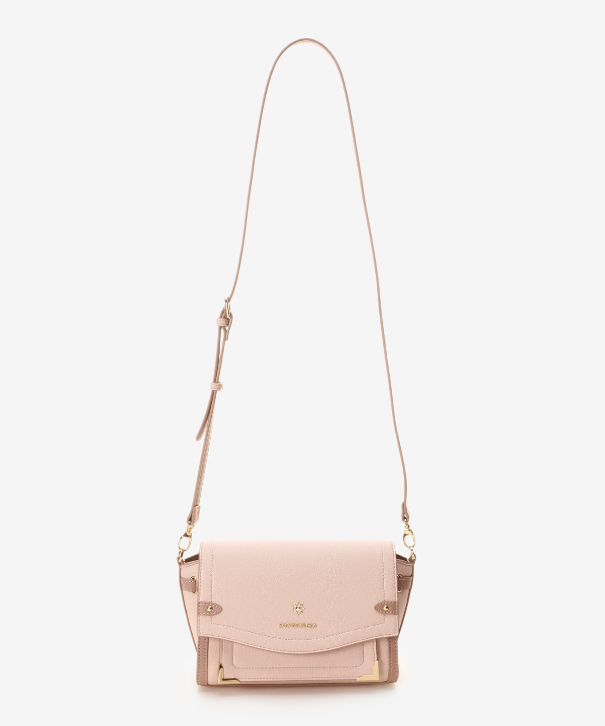 SAMANTHAVEGA Simple Bijou Shoulder Bag | Elegant Bicolor Crossbody with Sparkling Jewel Accent