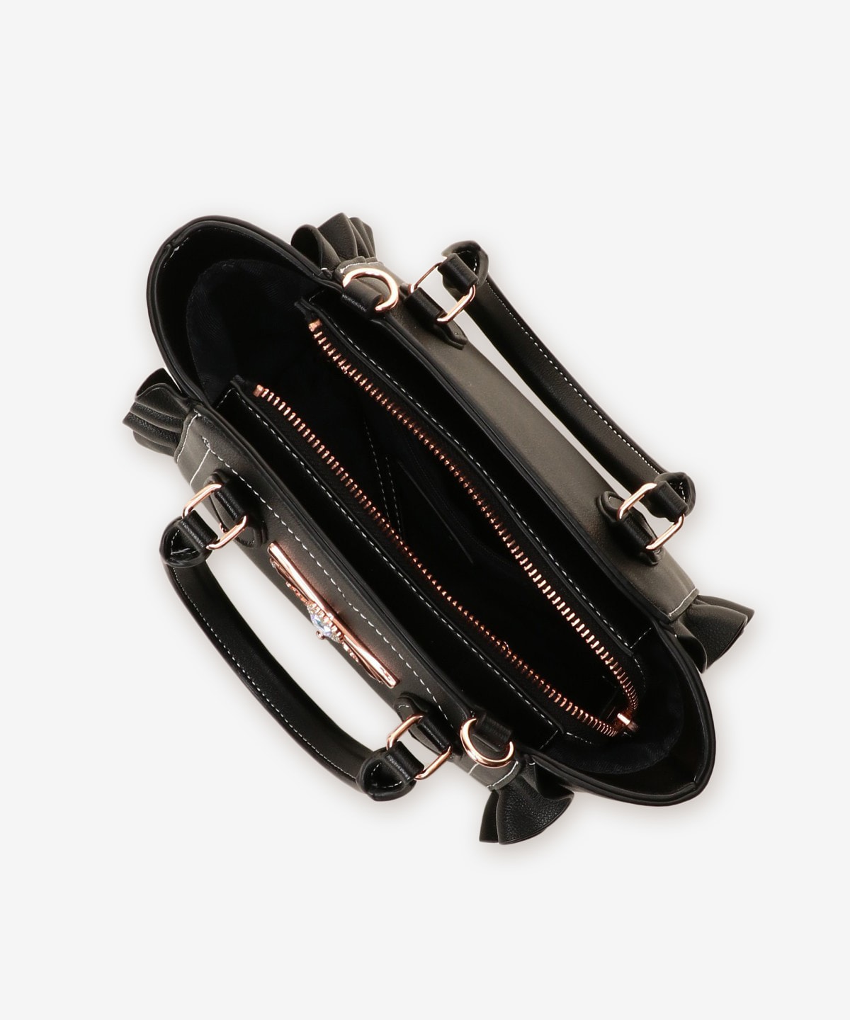 SAMANTHAVEGA Ribbon Studs Flutter Mini | 2-Way Crossbody & Handbag with Heart Details