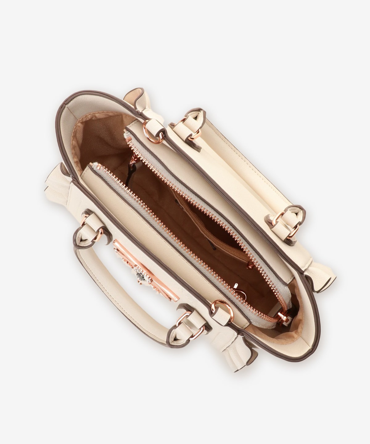 SAMANTHAVEGA Ribbon Studs Flutter Mini | 2-Way Crossbody & Handbag with Heart Details
