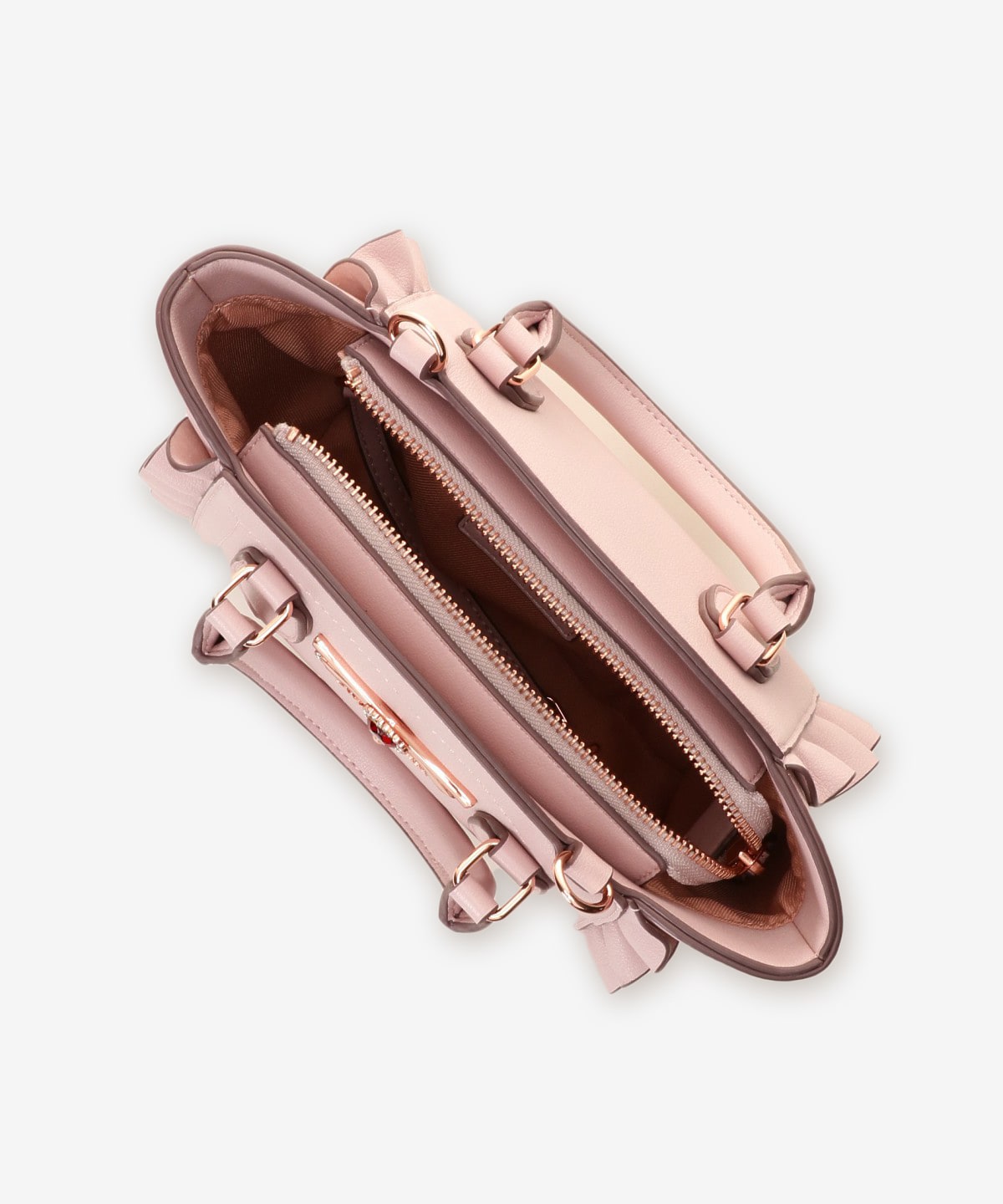 SAMANTHAVEGA Ribbon Studs Flutter Mini | 2-Way Crossbody & Handbag with Heart Details