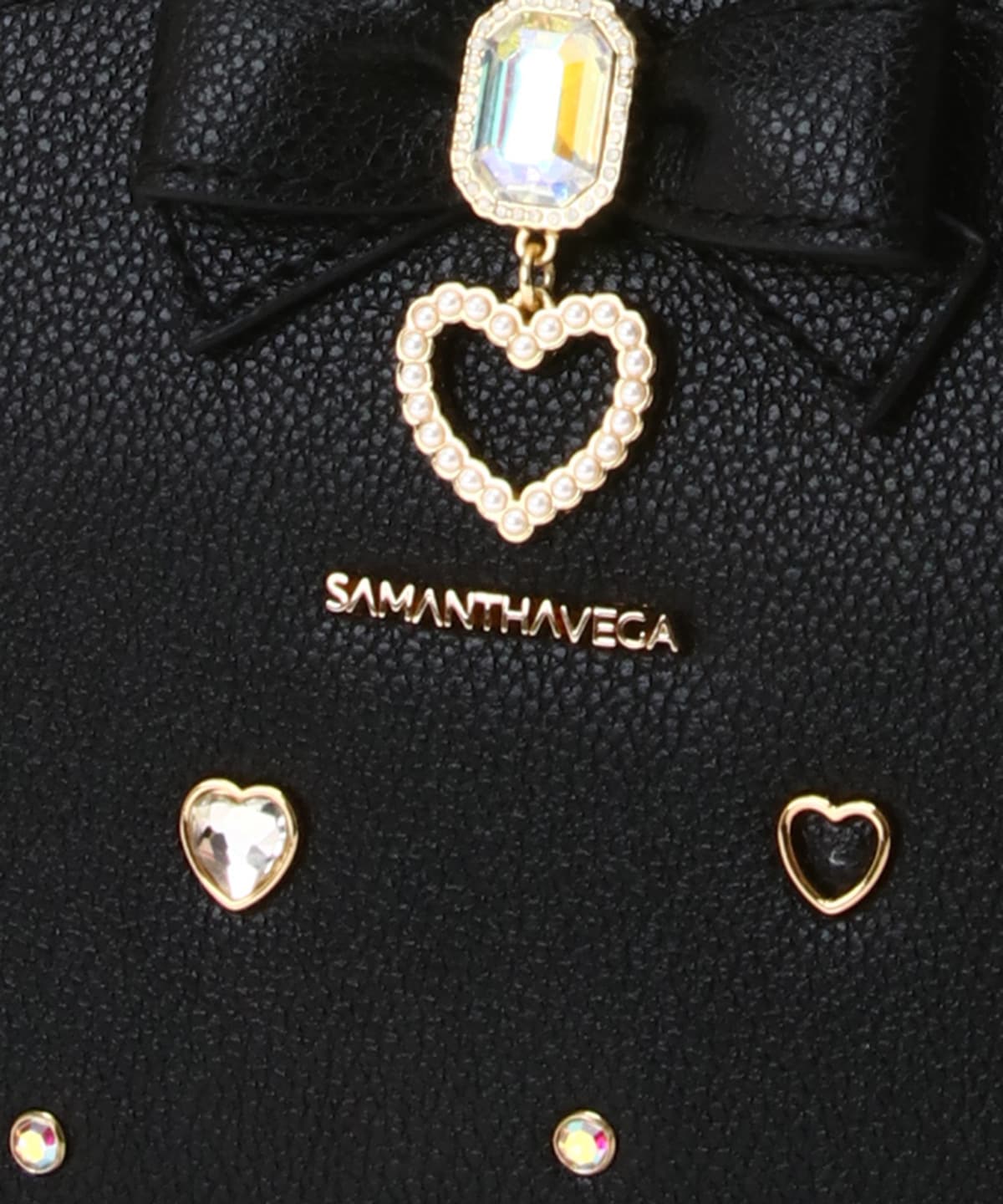 SAMANTHAVEGA Side Lace-Up Ribbon Bijou Mini Flutter Bag | 2-Way Elegant Shoulder & Handbag