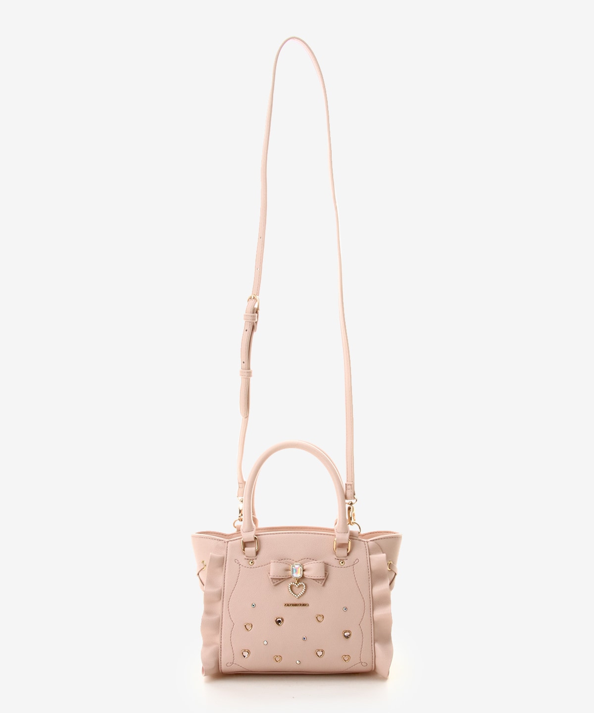 SAMANTHAVEGA Side Lace-Up Ribbon Bijou Mini Flutter Bag | 2-Way Elegant Shoulder & Handbag
