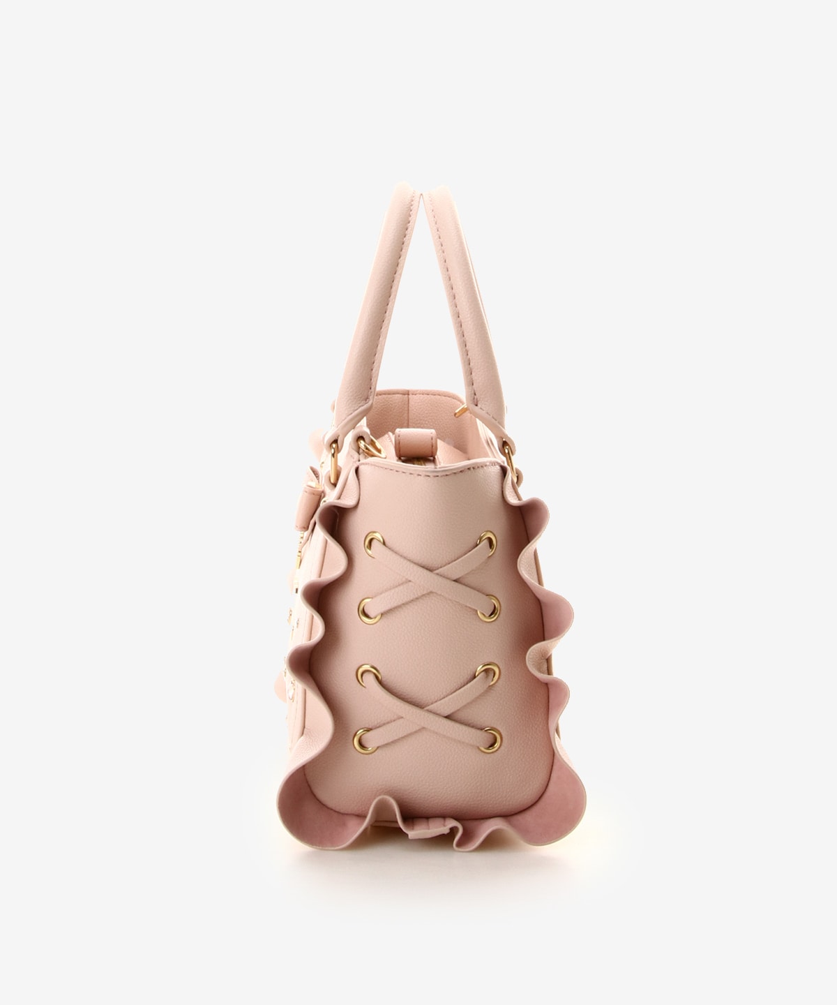 SAMANTHAVEGA Side Lace-Up Ribbon Bijou Mini Flutter Bag | 2-Way Elegant Shoulder & Handbag