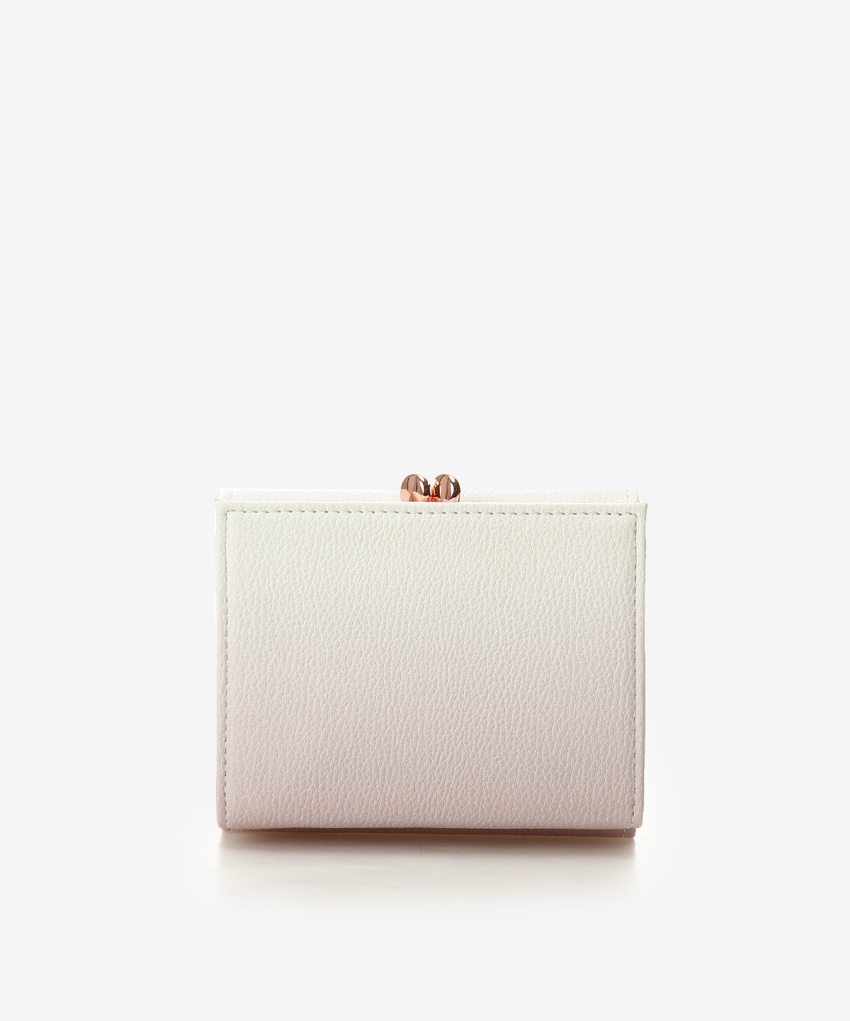 SAMANTHAVEGA Heart Bijou Gradient Fold Wallet | Pink Gold Hardware & Crystal Heart Embellishments