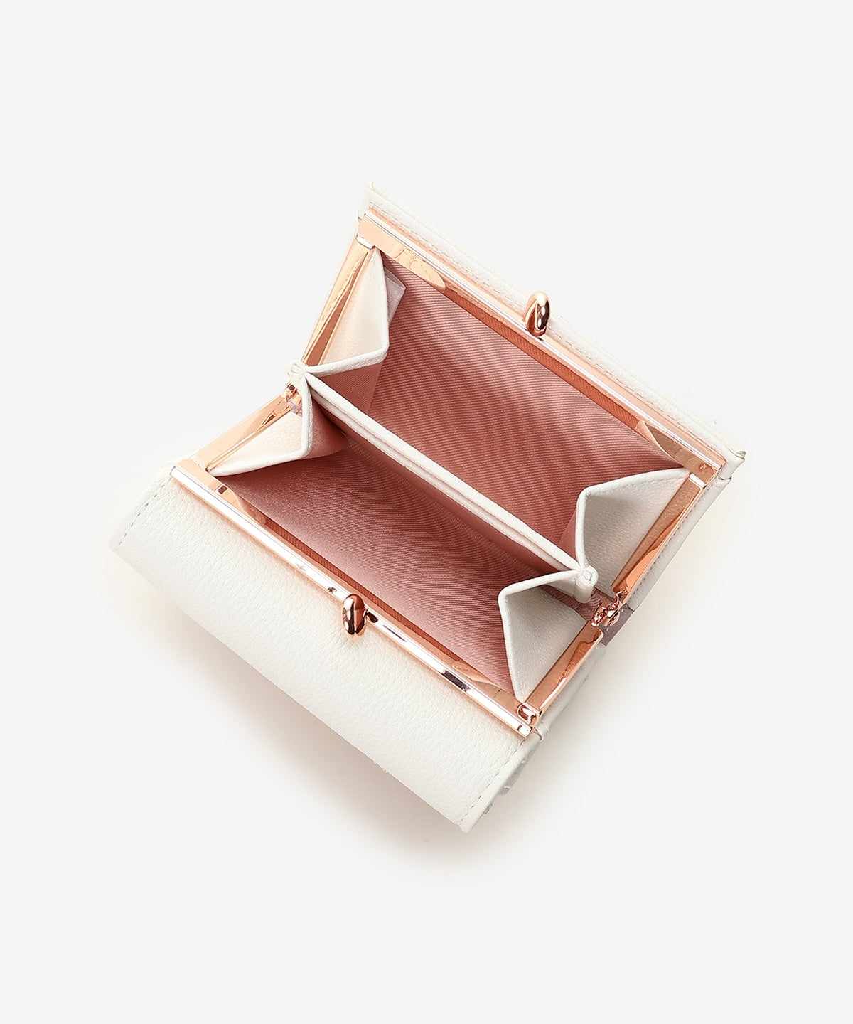 SAMANTHAVEGA Heart Bijou Gradient Fold Wallet | Pink Gold Hardware & Crystal Heart Embellishments