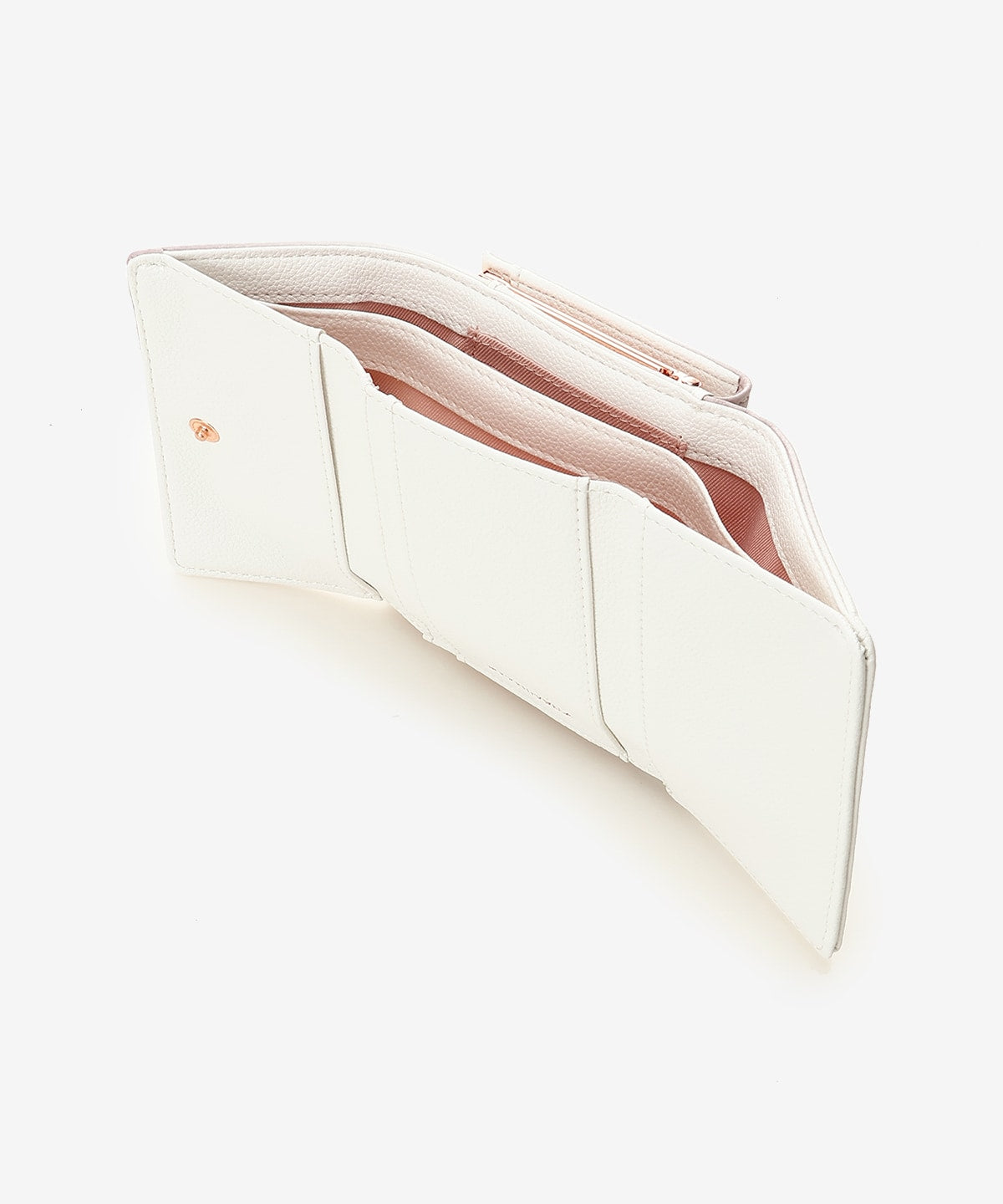 SAMANTHAVEGA Heart Bijou Gradient Fold Wallet | Pink Gold Hardware & Crystal Heart Embellishments