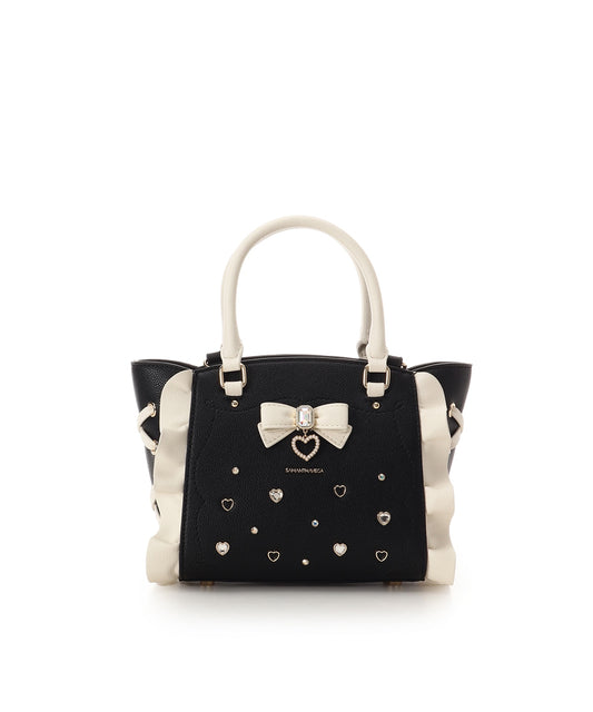 SAMANTHAVEGA Ribbon Jewelry Flutter Mini Bag  2-Way Pastel Bijou Shoulder & Handbag