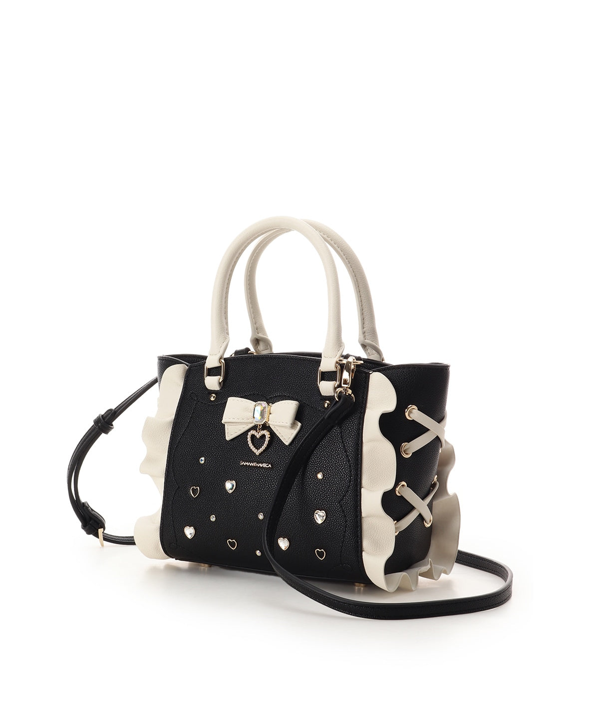 SAMANTHAVEGA Ribbon Jewelry Flutter Mini Bag  2-Way Pastel Bijou Shoulder & Handbag