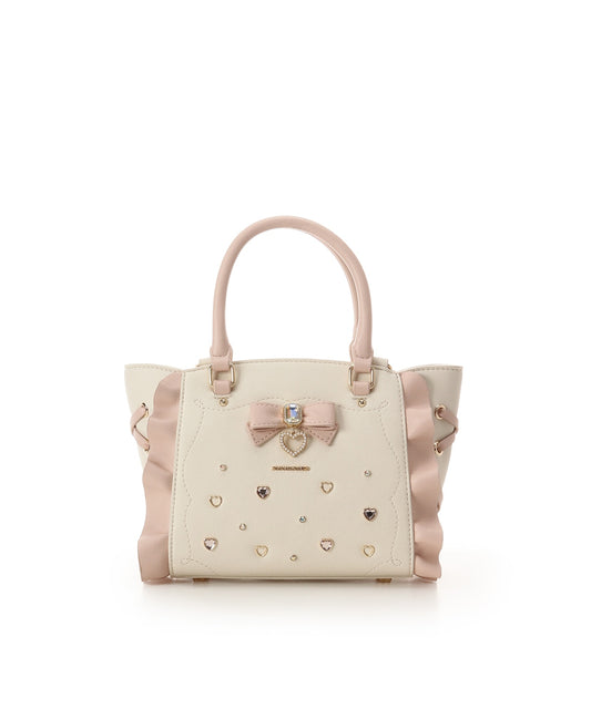 SAMANTHAVEGA Ribbon Jewelry Flutter Mini Bag  2-Way Pastel Bijou Shoulder & Handbag