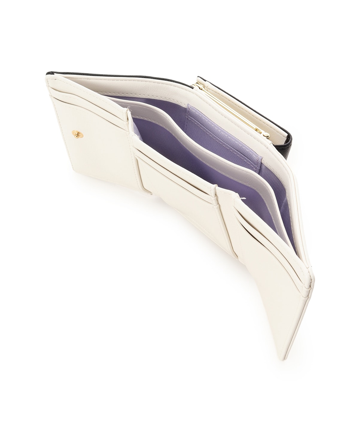SAMANTHAVEGA Jewel Ribbon Folding Wallet | Compact & Elegant Mini Wallet with Bijou Accent