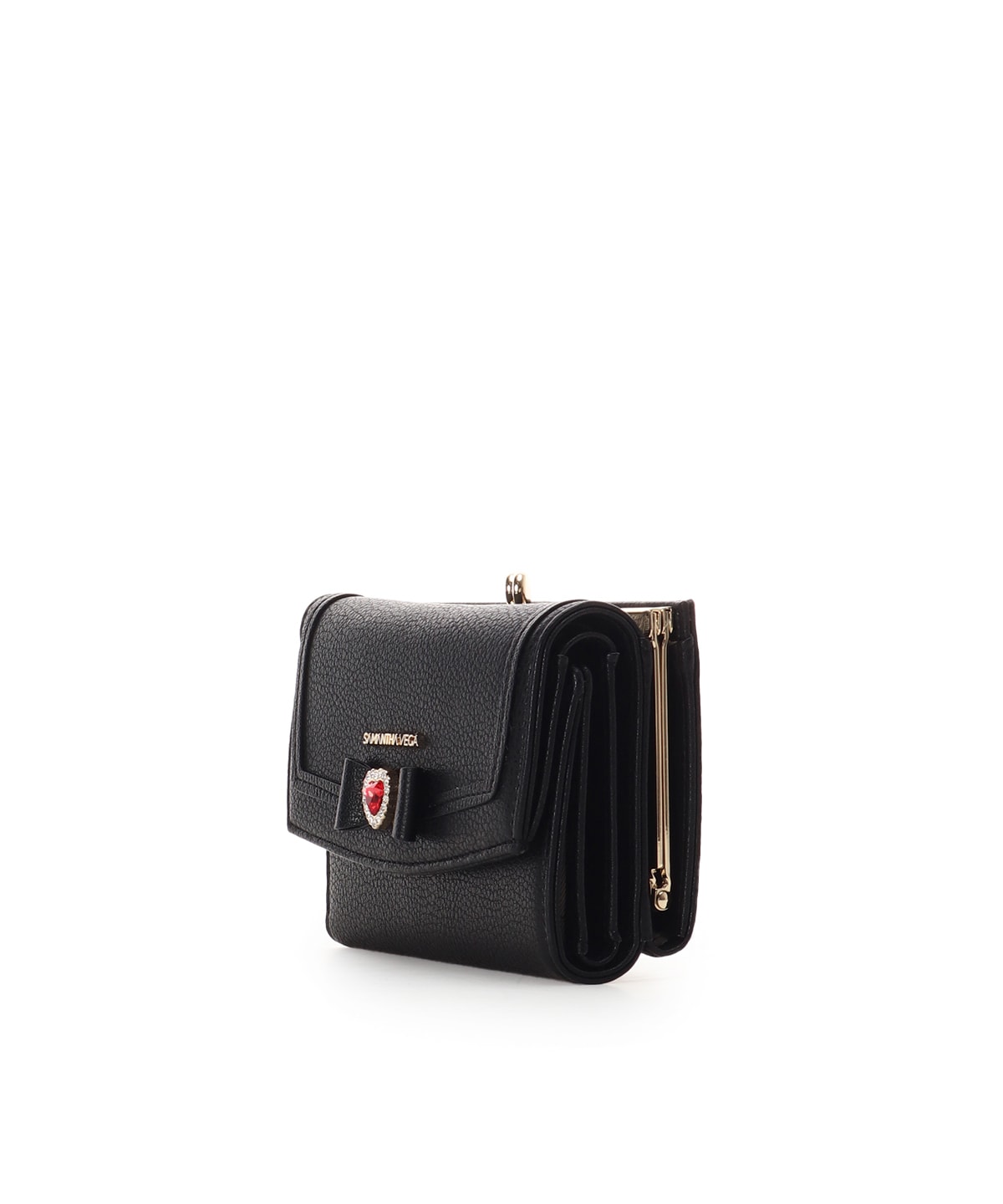 SAMANTHAVEGA Blossom Ribbon Fold Wallet | Elegant Bijou & Ribbon Design