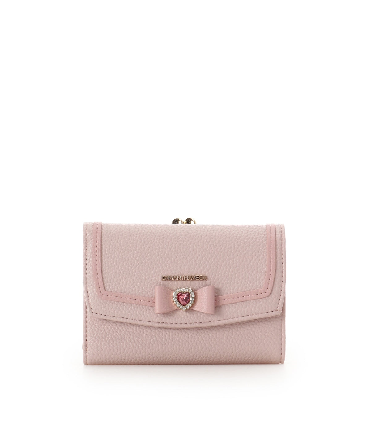 SAMANTHAVEGA Blossom Ribbon Fold Wallet | Elegant Bijou & Ribbon Design