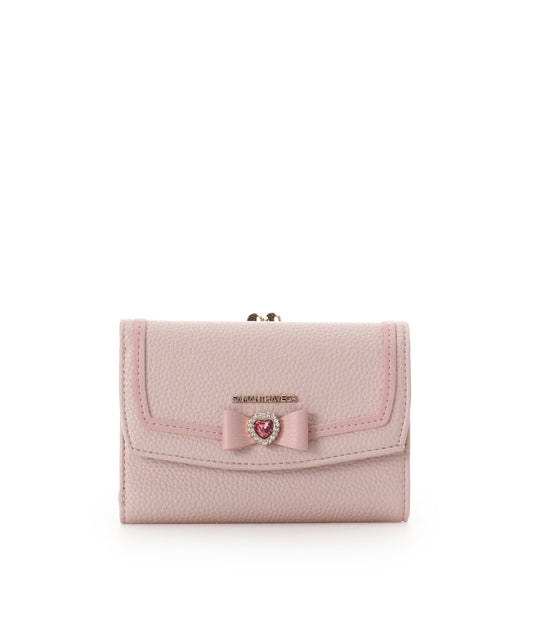 SAMANTHAVEGA Blossom Ribbon Fold Wallet | Elegant Bijou & Ribbon Design