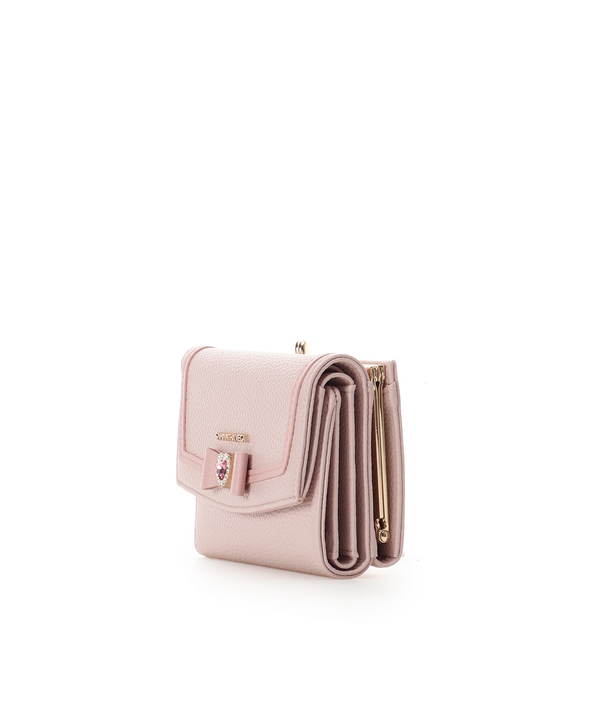 SAMANTHAVEGA Blossom Ribbon Fold Wallet | Elegant Bijou & Ribbon Design
