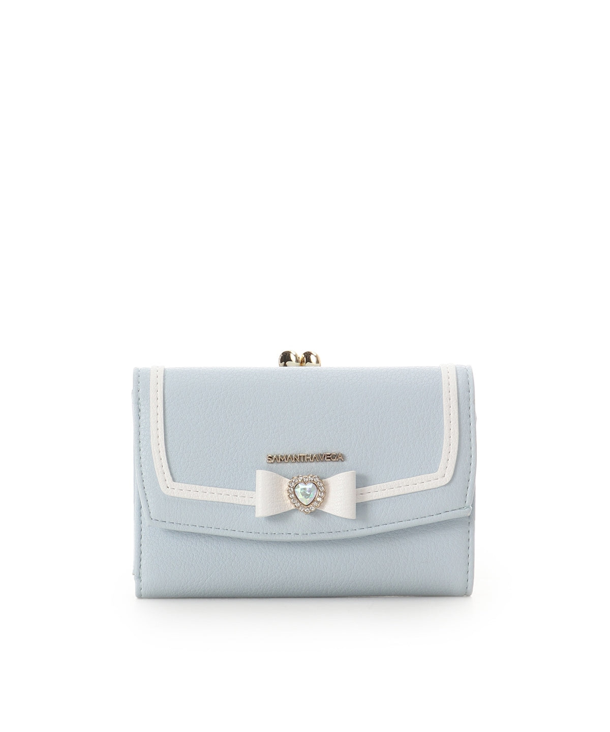 SAMANTHAVEGA Blossom Ribbon Fold Wallet | Elegant Bijou & Ribbon Design