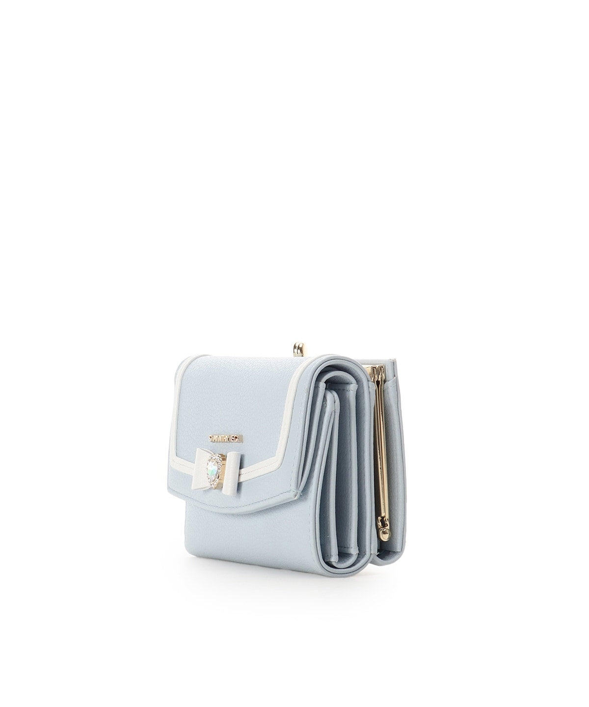 SAMANTHAVEGA Blossom Ribbon Fold Wallet | Elegant Bijou & Ribbon Design