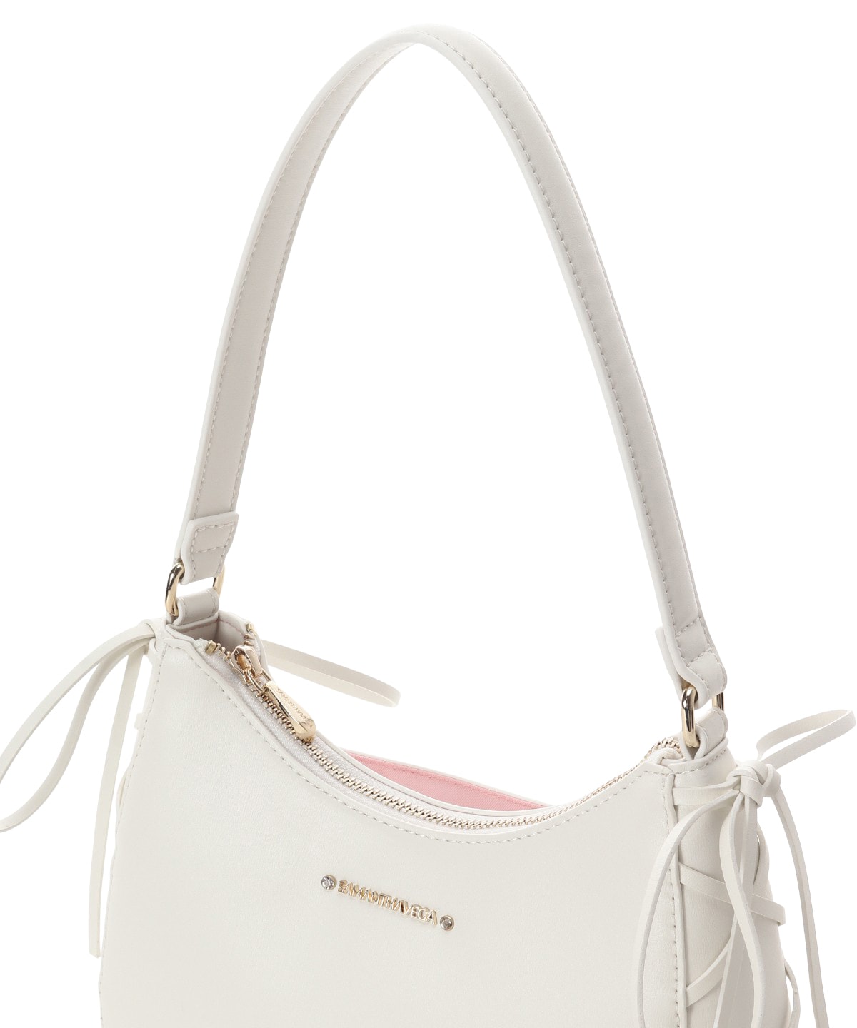 SAMANTHAVEGA Balletcore Lace-Up One-Shoulder Bag | Trendy Korean-Inspired Crossbody
