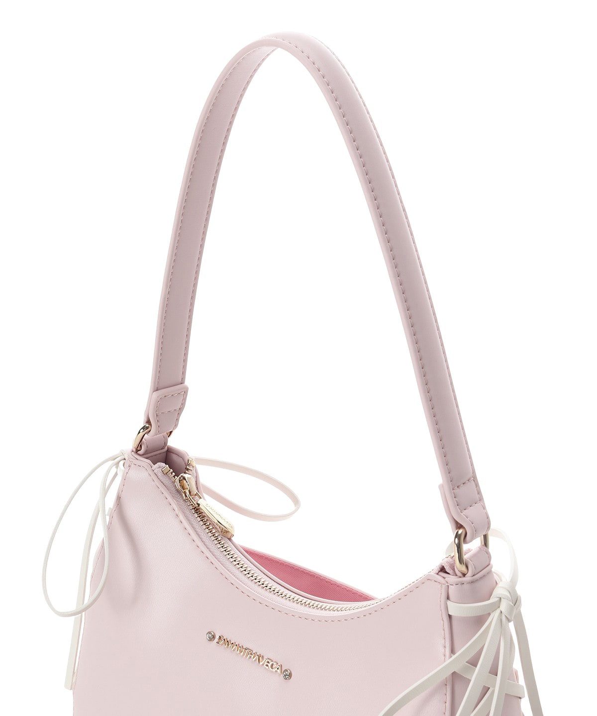 SAMANTHAVEGA Balletcore Lace-Up One-Shoulder Bag | Trendy Korean-Inspired Crossbody