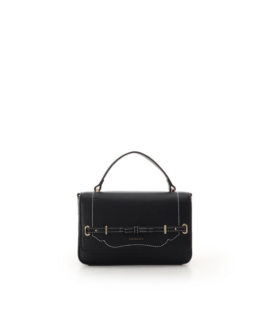 SAMANTHAVEGA Barrette Ribbon Shoulder Bag | 2-Way Compact Elegance