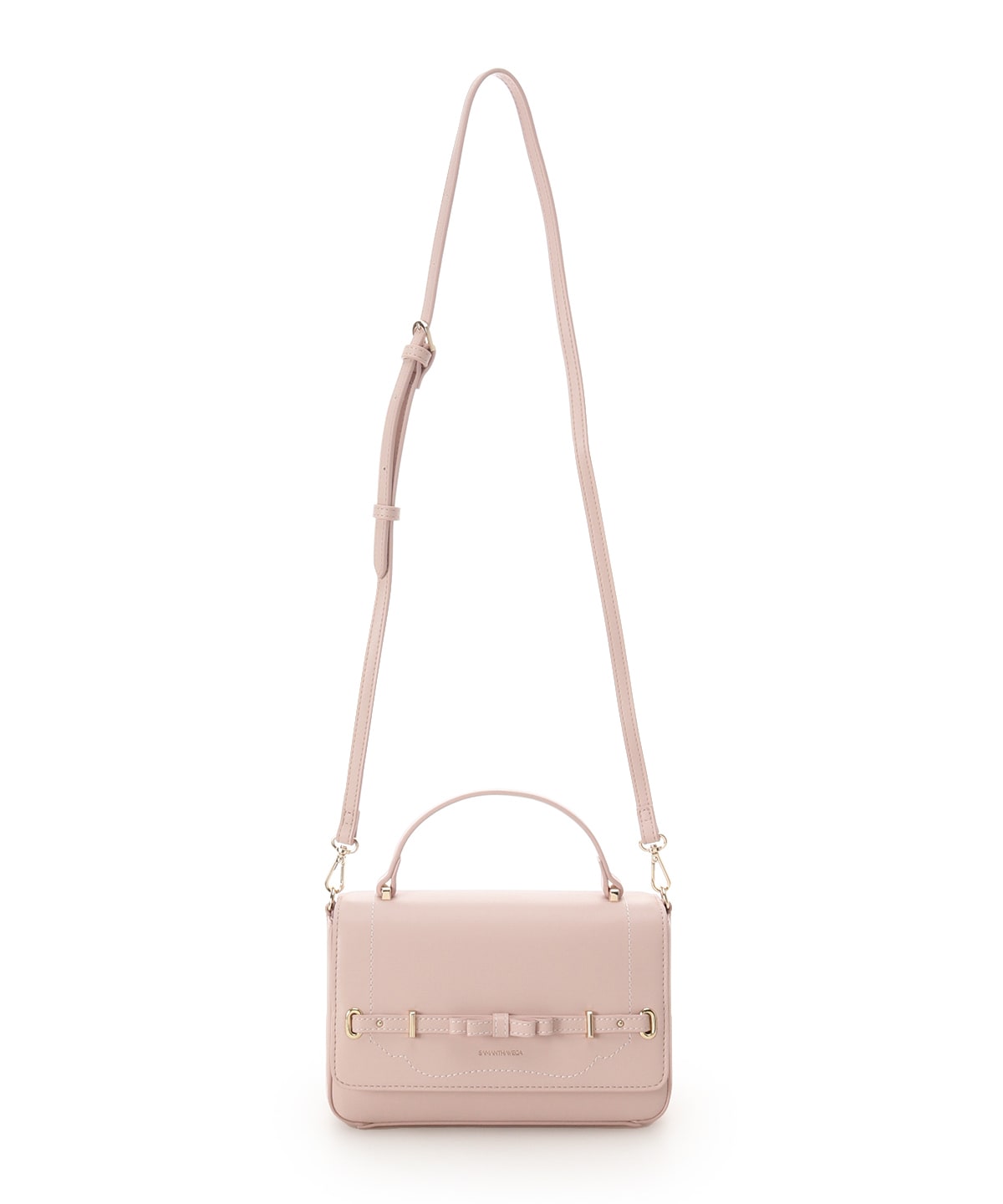 SAMANTHAVEGA Barrette Ribbon Shoulder Bag | 2-Way Compact Elegance